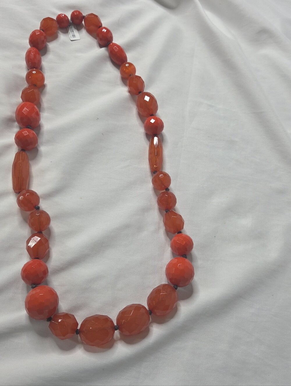 Banana Republic Bold Orange Faceted Bead Necklace Women Jewelry New